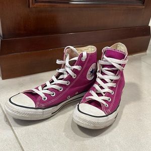 Purple/Magenta High Top Converse